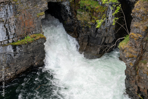 Abisko river canyon in Abisko National Park, Sweden photo