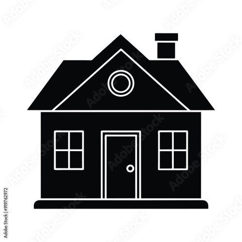 House vector shilhouette design, home icon symbol