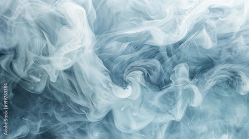 Abstract Swirling Smoke in Blue Hues