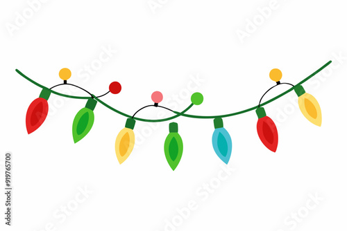 Christmas light, Colorful string fairy light, Holiday festive xmas decoration