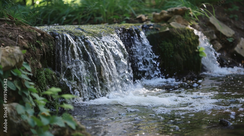Small Waterfall in the Forest: Capturing the Serenity of Nature's Flowing River Small Waterfall in the Forest: Capturing the Serenity of Nature's Flowing River