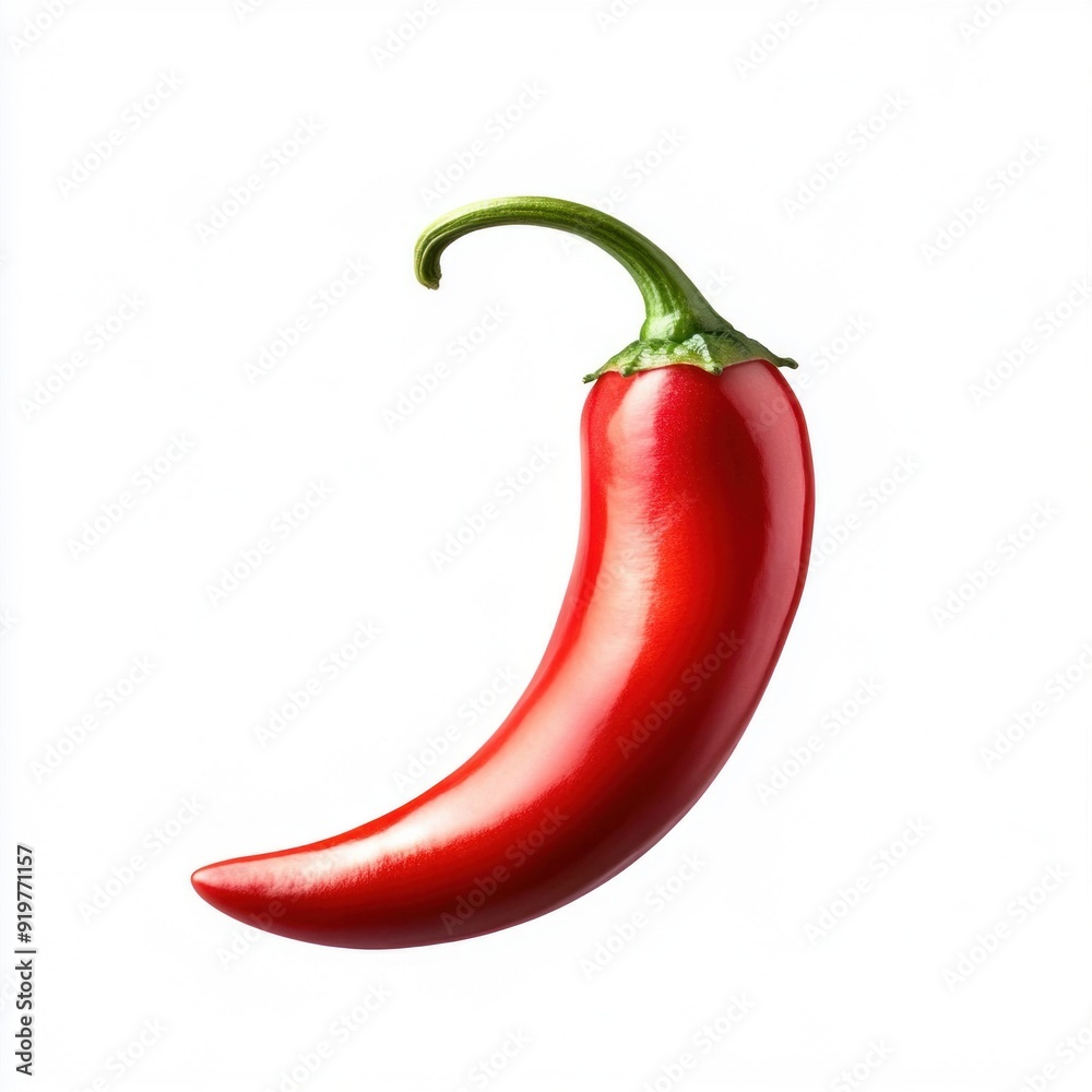 Red Chili Pepper Isolated on White Background