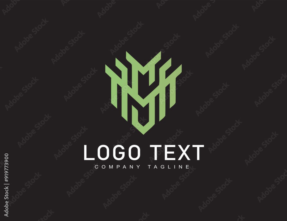 Fototapeta premium Simple m s Letter logo design with unique concept premium