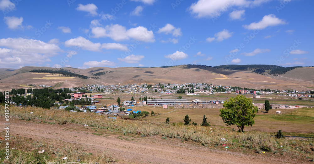 Fototapeta premium View from Sarikamis district in Kars, Turkey. 