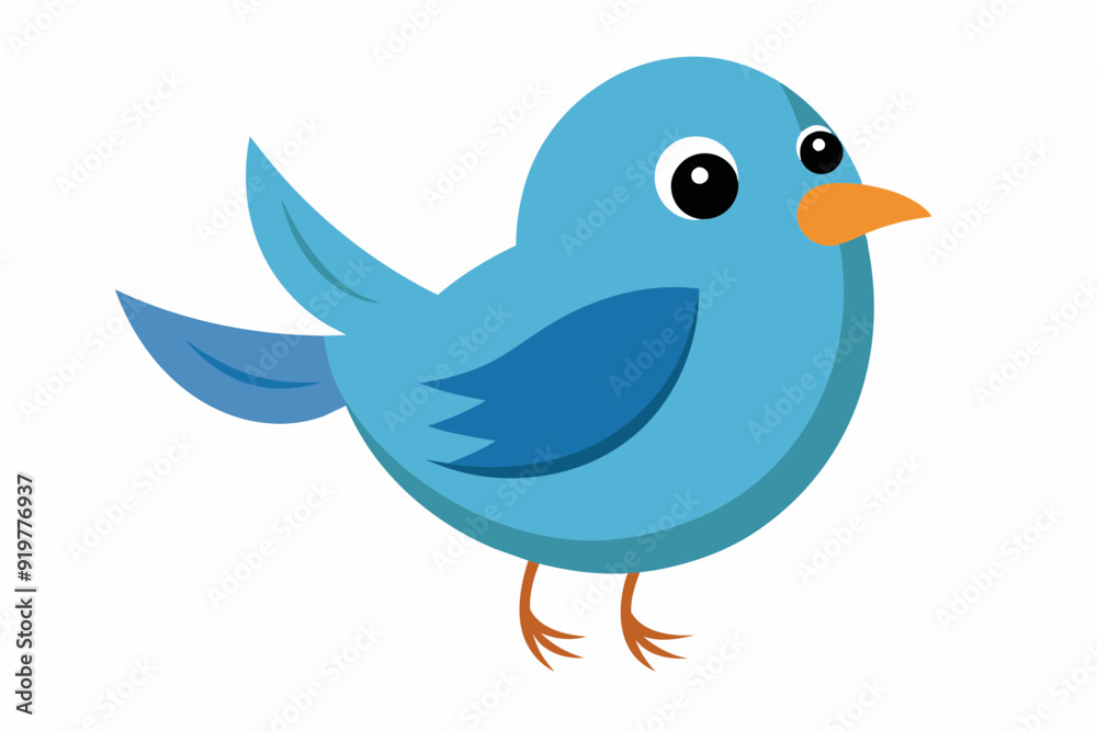 Vector design of a cute bird on white background Vector design of a cute bird on white background