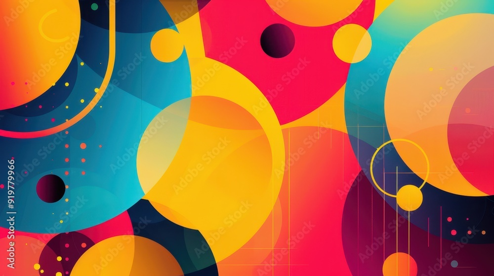 Obraz premium Abstract Colorful Circles Background