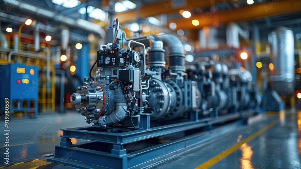 Industrial Machinery in a Factory Setting Industrial Machinery in a Factory Setting