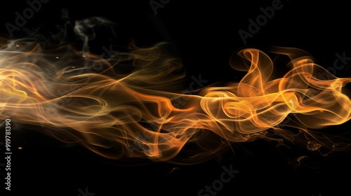 A stunning image of swirling flames contrasts beautifully with a dark backdrop, ideal for creative projects