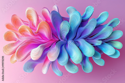 A 3D Rendered Art. Generative AI
