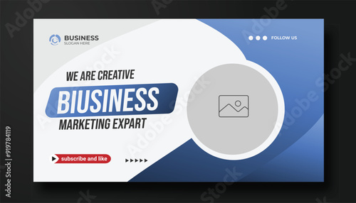 Modern YouTube video thumbnail collection for workshop promotion Corporate thumbnail and web banner template
