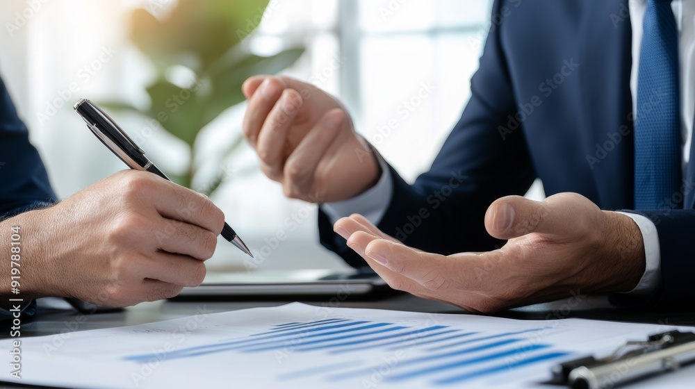 two men in suits are signing papers and pens two men in suits are signing papers and pens