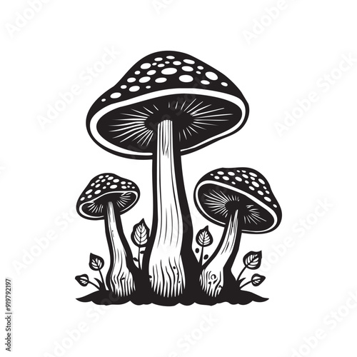 Mashroom vector illustration design on white background