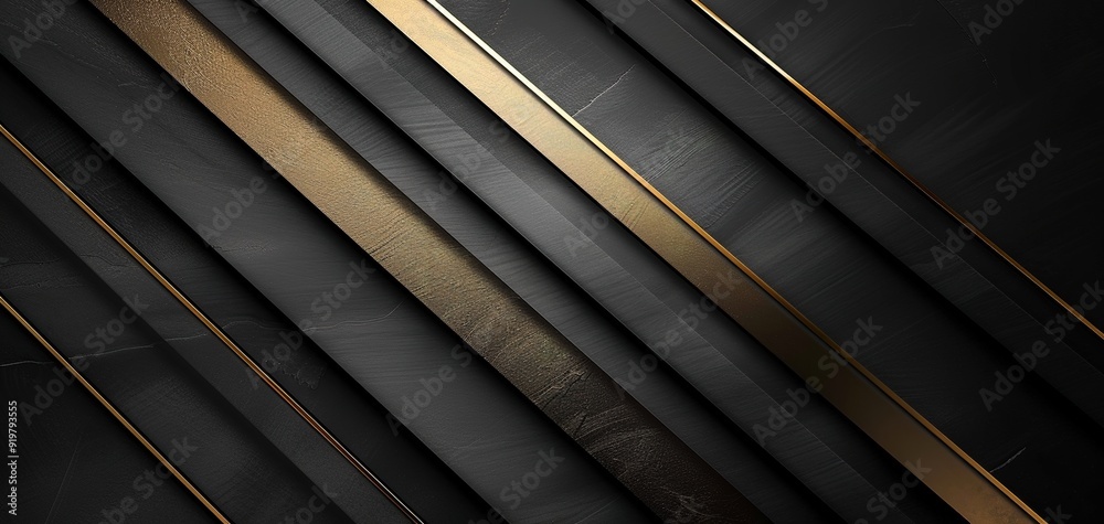 Abstract black and gold diagonal stripes background. Abstract black and gold diagonal stripes background.