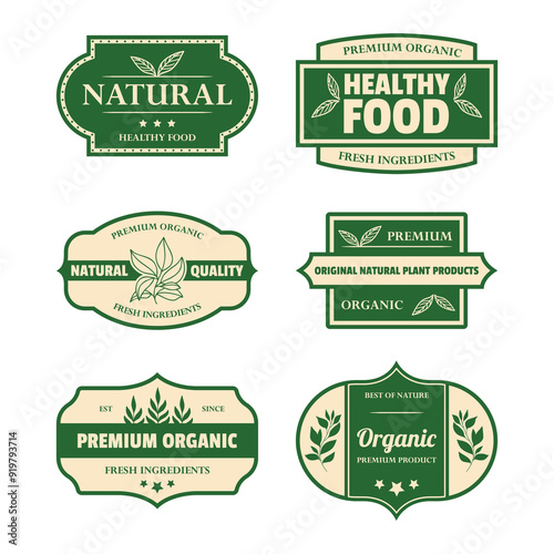 label badge vector set