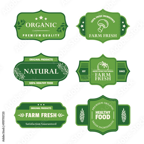 label badge vector set