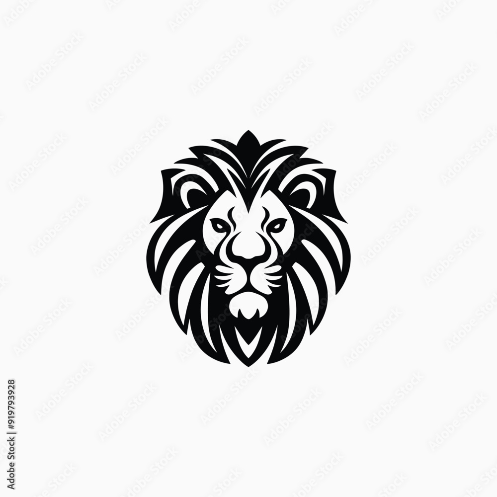 Lion face logo animal vector template illustration Lion face logo animal vector template illustration