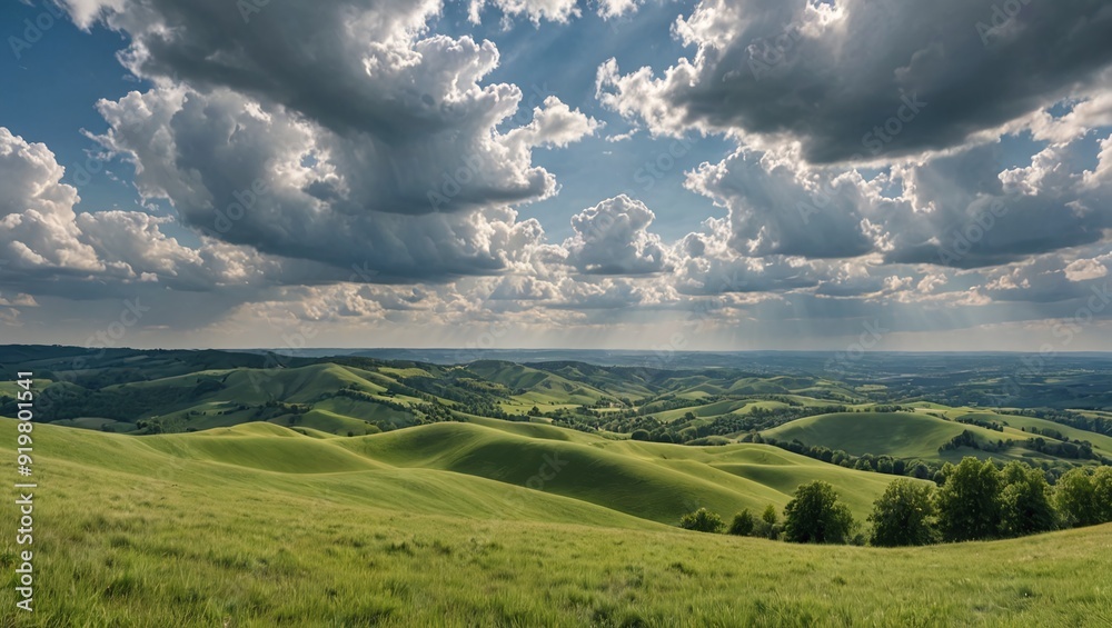 Obraz premium Serenity in Motion Rolling Hills Landscape