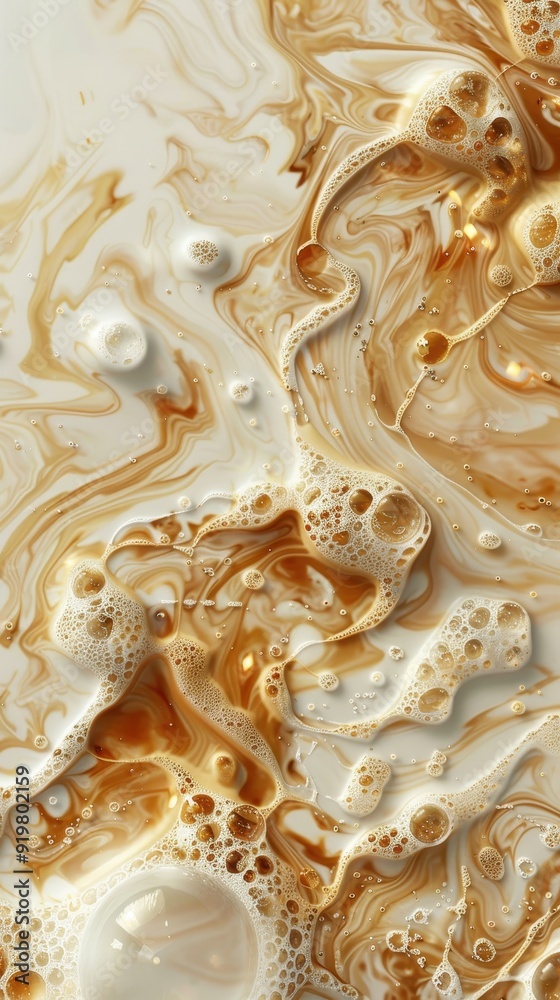 Abstract Swirls of Coffee and Milk Abstract Swirls of Coffee and Milk