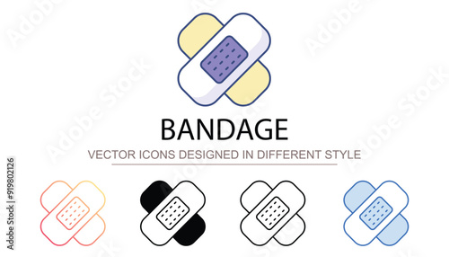 Bandage icon design with white background stock illustration