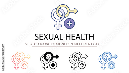 Sexual Health icon design with white background stock illustration