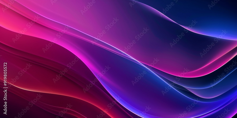 Obraz premium Vibrant and lively waves of pink, purple, and blue come together to create a striking dynamic abstract background