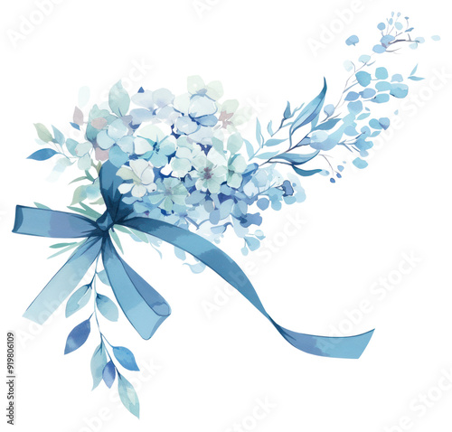 Fototapeta Naklejka Na Ścianę i Meble -  PNG  Elegant watercolor floral bouquet illustration