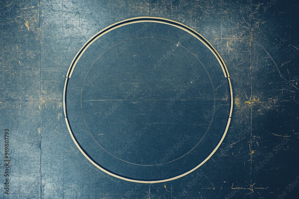 Wrestling Circle. Aerial View of a Empty Wrestling Mat for Sport Competition Wrestling Circle. Aerial View of a Empty Wrestling Mat for Sport Competition