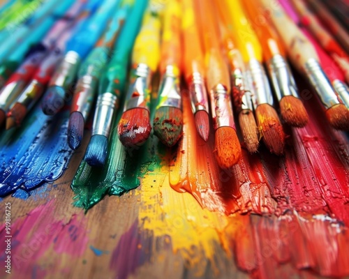 Vibrant Palette of Expressive Color Strokes
