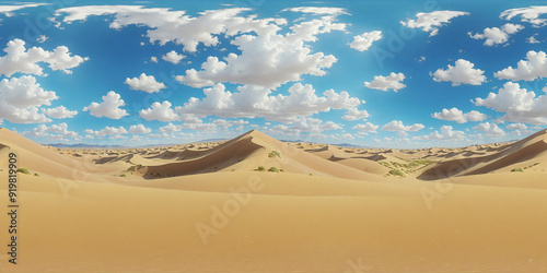 HDRI Anime Desert Landscape Equirectangular Panorama 41