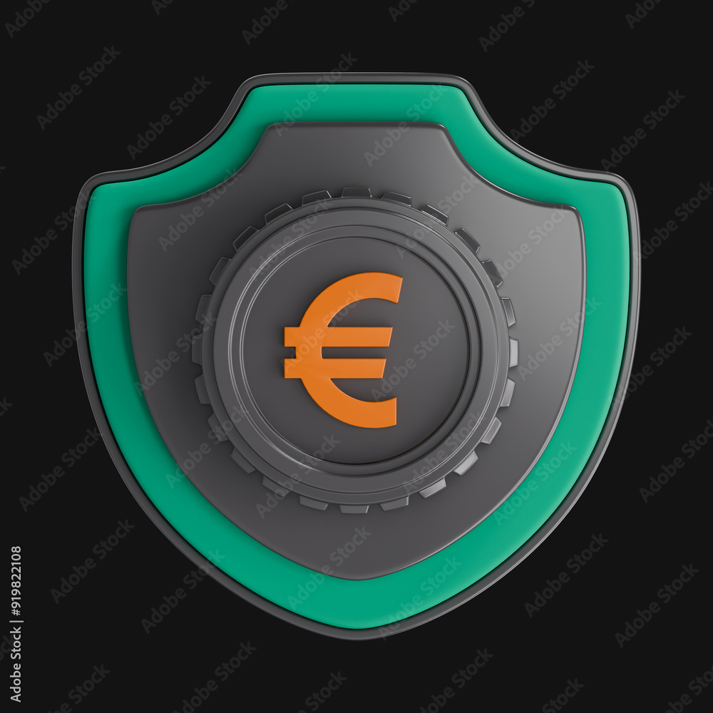 Premium finance money security icon 3d rendering on isolated background Premium finance money security icon 3d rendering on isolated background