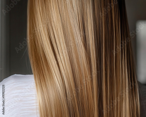 Silky smooth hair after applying leavein conditioner photo