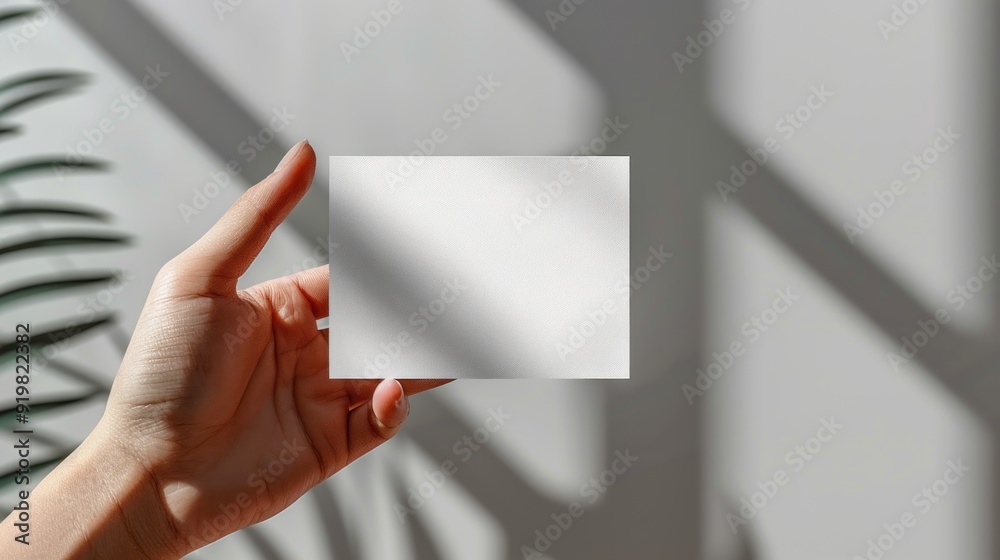 Blank Card in Hand Mockup Blank Card in Hand Mockup