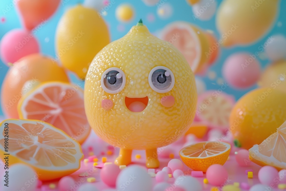 Citrus Celebration: Vibrant Lemon Parade With Whimsical Floats and Cheerful Atmosphere Citrus Celebration: Vibrant Lemon Parade With Whimsical Floats and Cheerful Atmosphere