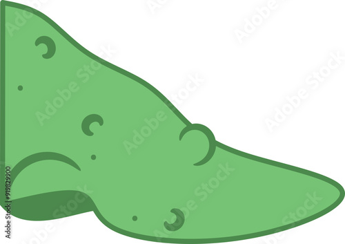 Witch Nose Illustration, Wart Lumpy Nose
