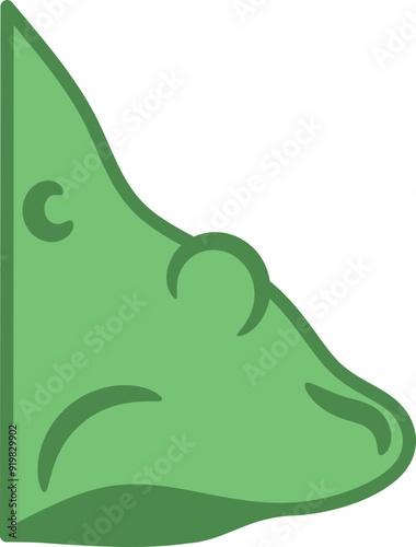 Witch Nose Illustration, Wart Lumpy Nose