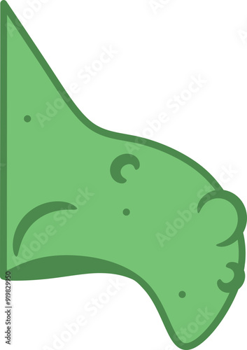 Witch Nose Illustration, Wart Lumpy Nose