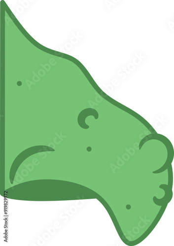 Witch Nose Illustration, Wart Lumpy Nose