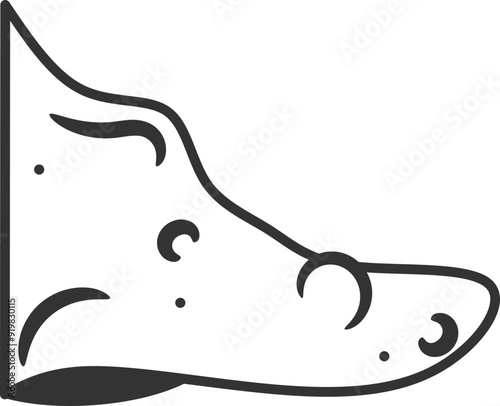 Witch Nose Illustration, Wart Lumpy Nose