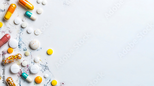 Clinical Precision: Medications on Pure White Background