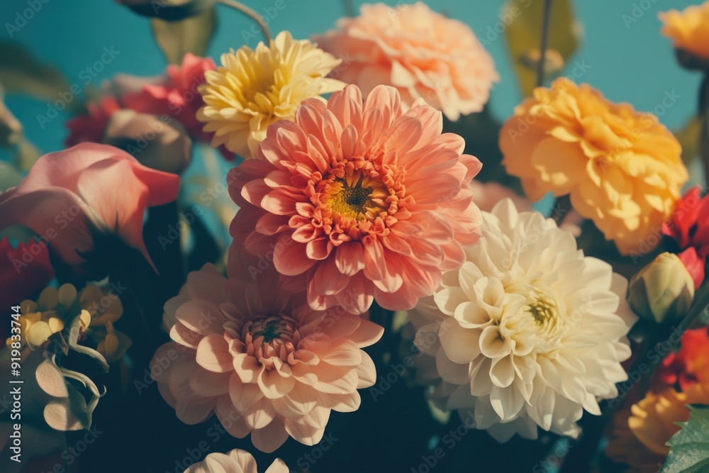 Fresh cut flower arrangement in vase Fresh cut flower arrangement in vase