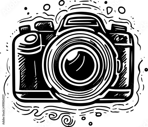 Camera or photography icon isolated on white background