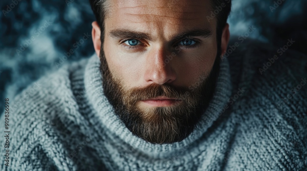 Fototapeta premium Man with Beard Close Up