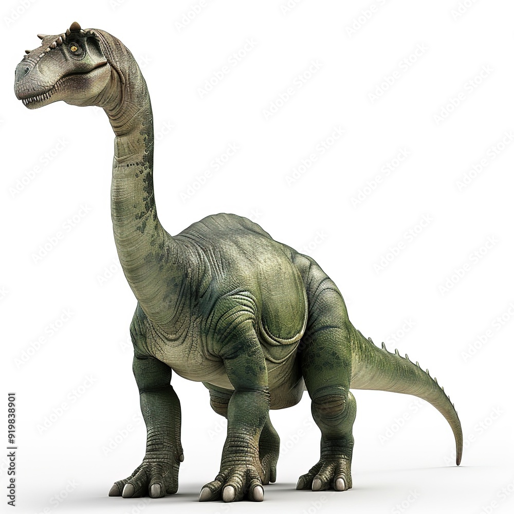 Fototapeta premium Apatosaurus 3D fantasy animal cartoon isolated whitebackground
