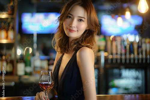 バーにいる大人の女性