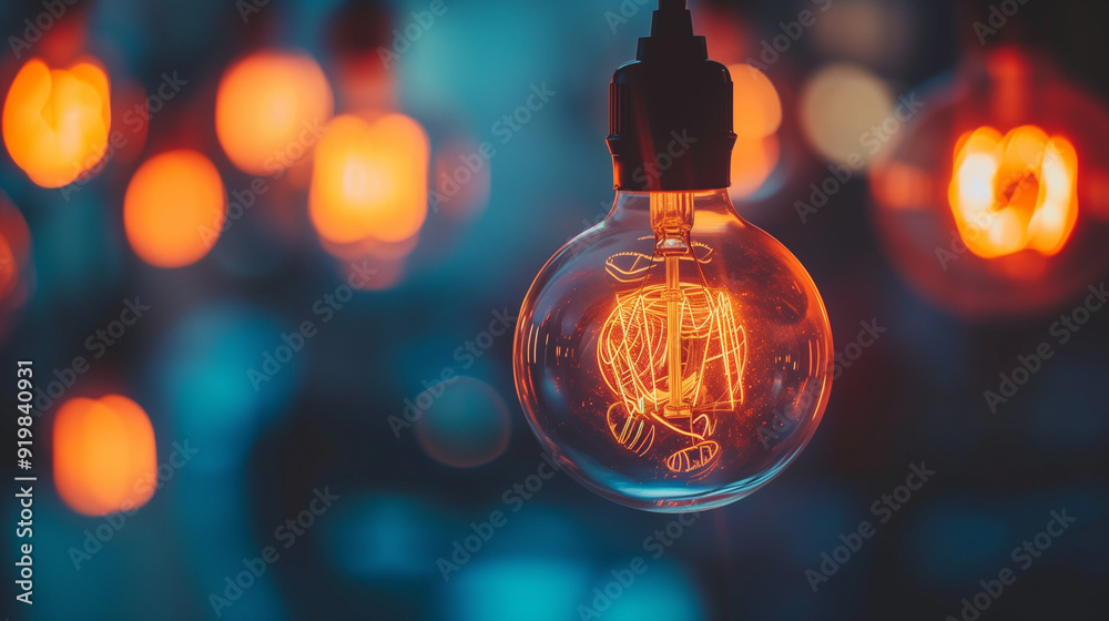 a few light bulbs blurry background a few light bulbs blurry background