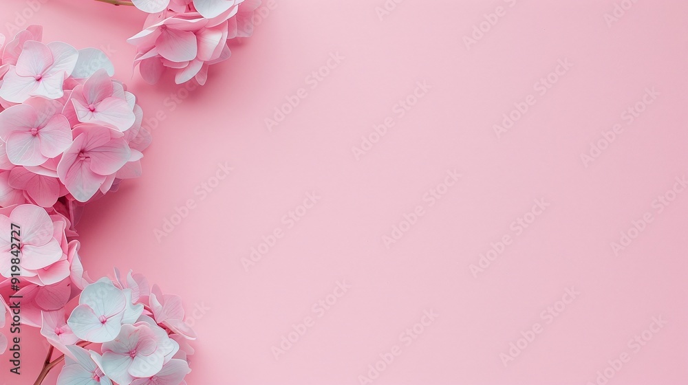 Pink Hydrangeas on Pink Background, Minimalist Floral Design with Copyspace, Ideal for Nature-Inspired Invitations, Spring-Themed Projects, or Elegant Floral Art Designs.
Pink Hydrangeas on Pink Background, Minimalist Floral Design with Copyspace, Ideal for Nature-Inspired Invitations, Spring-Themed Projects, or Elegant Floral Art Designs.