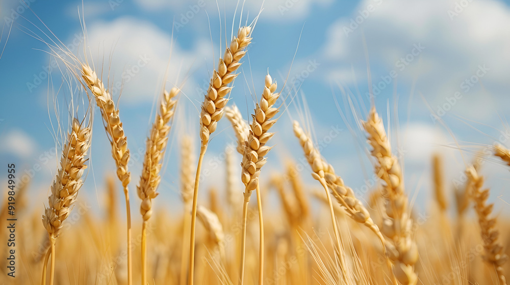 Lovely field with strong, healthy ears full with juicy wheat Lovely field with strong, healthy ears full with juicy wheat