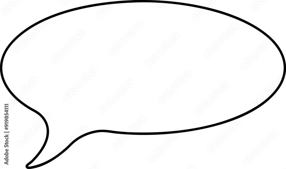 Empty Speech Bubble Isolated on White Background Empty Speech Bubble Isolated on White Background