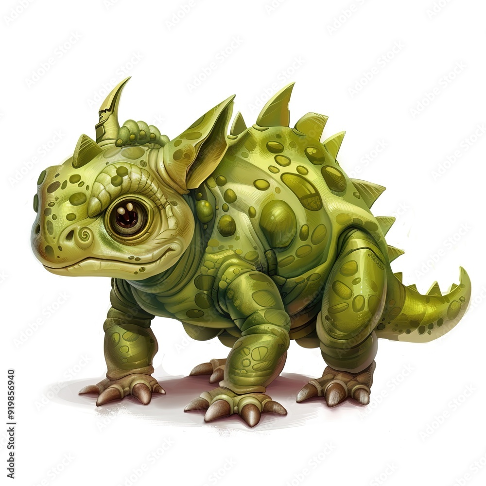 Fototapeta premium Aspidochelone realristic fantasy animal cartoon isolated whitebackground