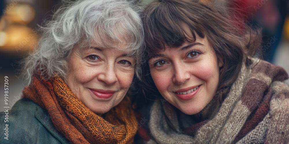 Two women standing together Two women standing together